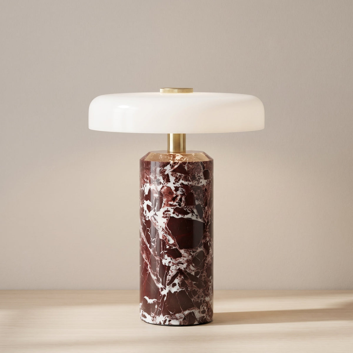 Draadloze Tafellamp met Marmer en Glas