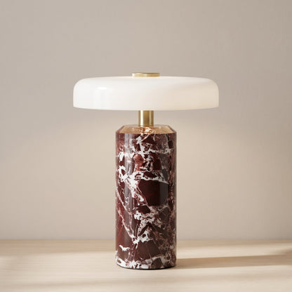 Draadloze Tafellamp met Marmer en Glas