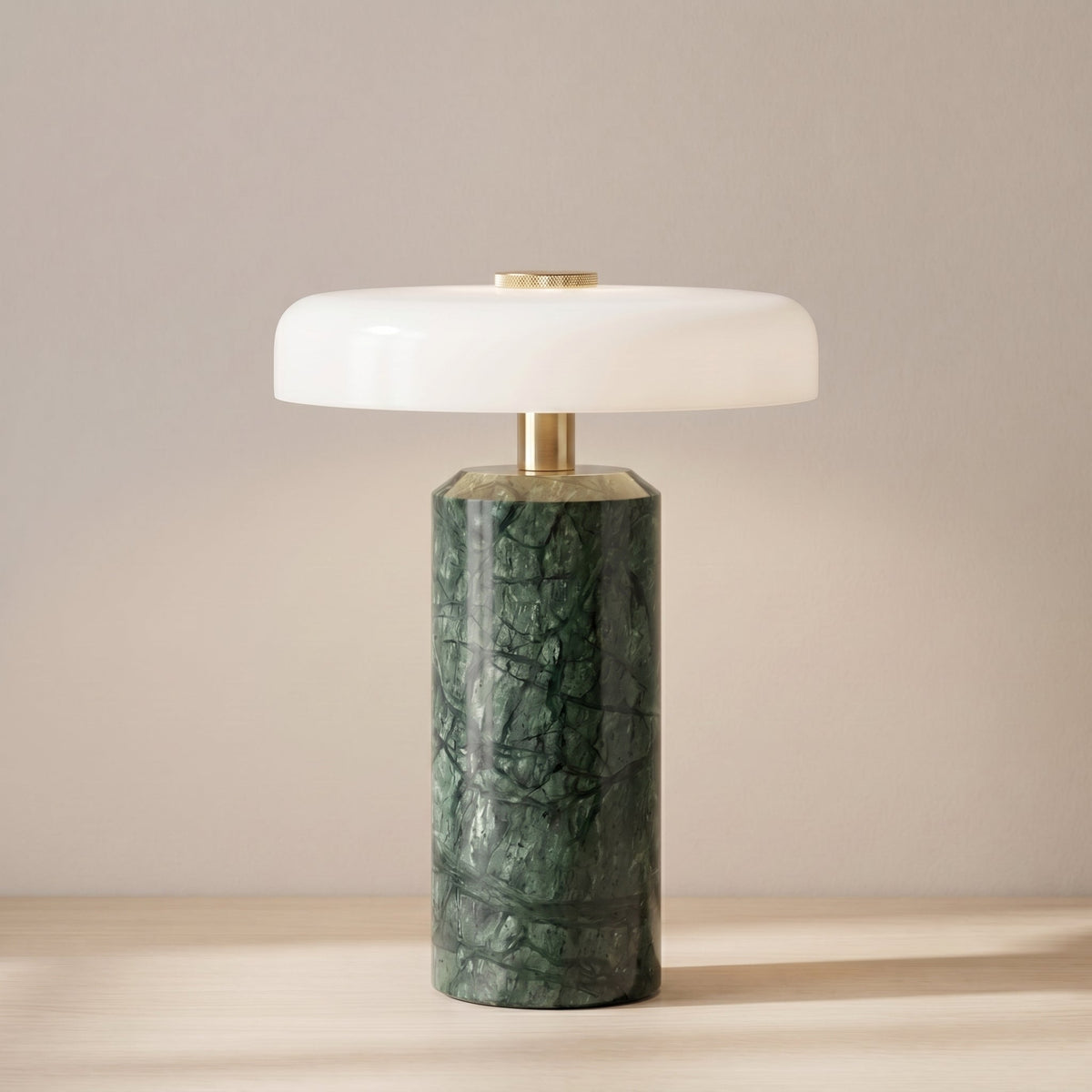 Draadloze Tafellamp met Marmer en Glas